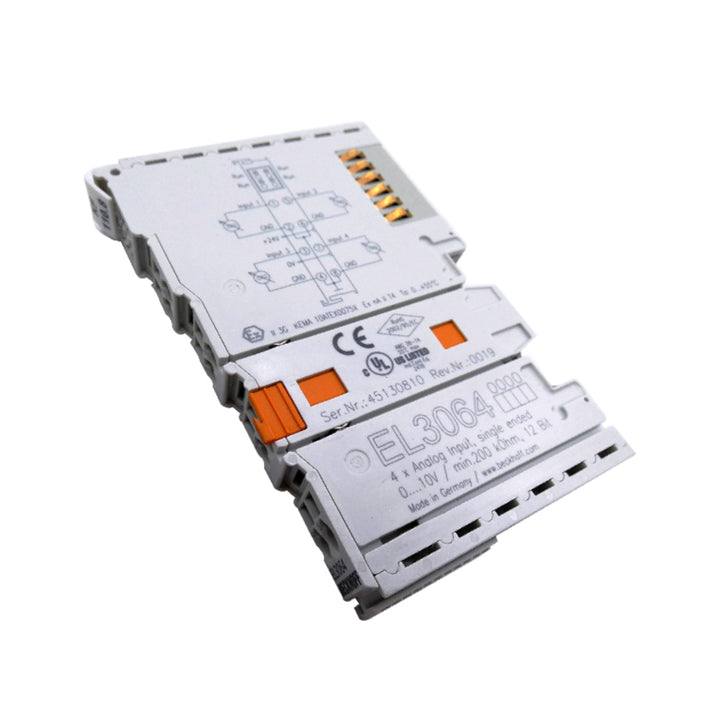 Beckhoff EL3064 4-channel analog input terminal, 0…10 V DC, 12-bit resolution