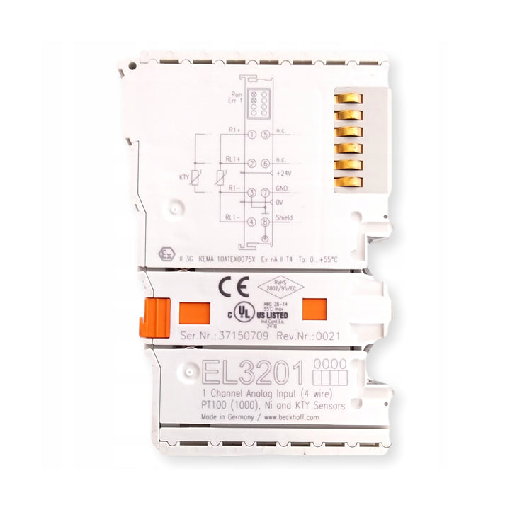 Beckhoff EL3201 RTD input terminal, 1-channel, PT100, 16-bit, EtherCAT