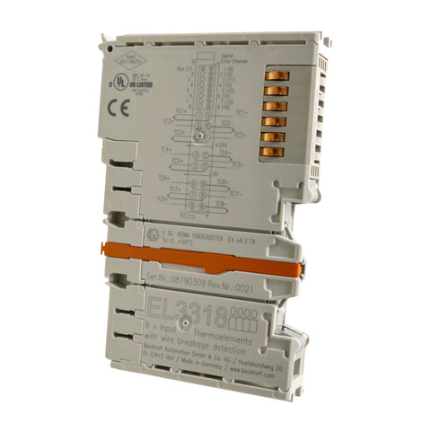 Beckhoff EL3318 EtherCAT terminal, 8-channel thermocouple input, temperature measurement