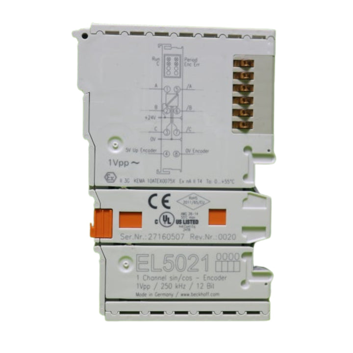 Beckhoff EL5021 stepper motor controller terminal, 1-channel, 50 V DC, 5 A, EtherCAT