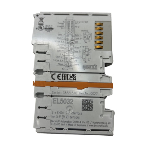 Beckhoff EL5032 motion interface terminal, 2-channel BiSS-C encoder, EtherCAT