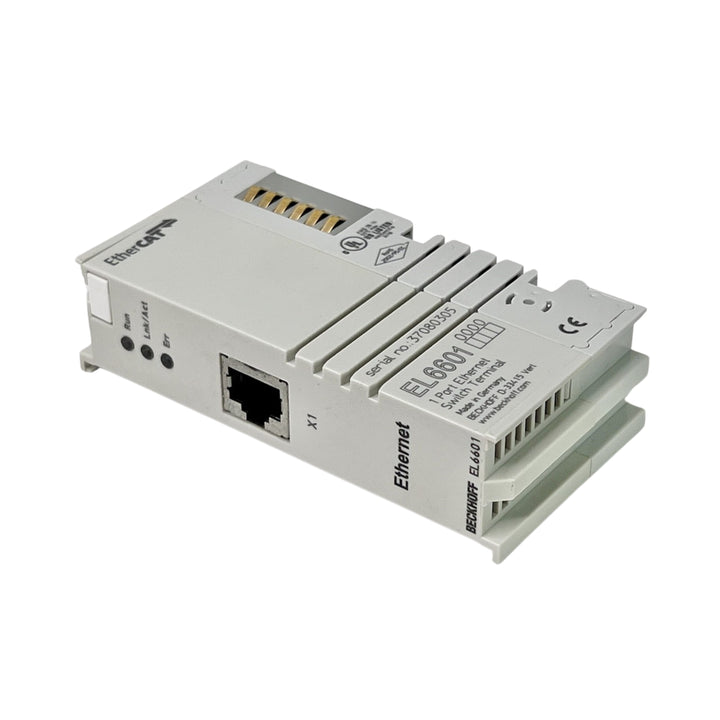 Beckhoff EL6601 Ethernet interface terminal, 1-port, DIN-rail, for EtherCAT I/O systems