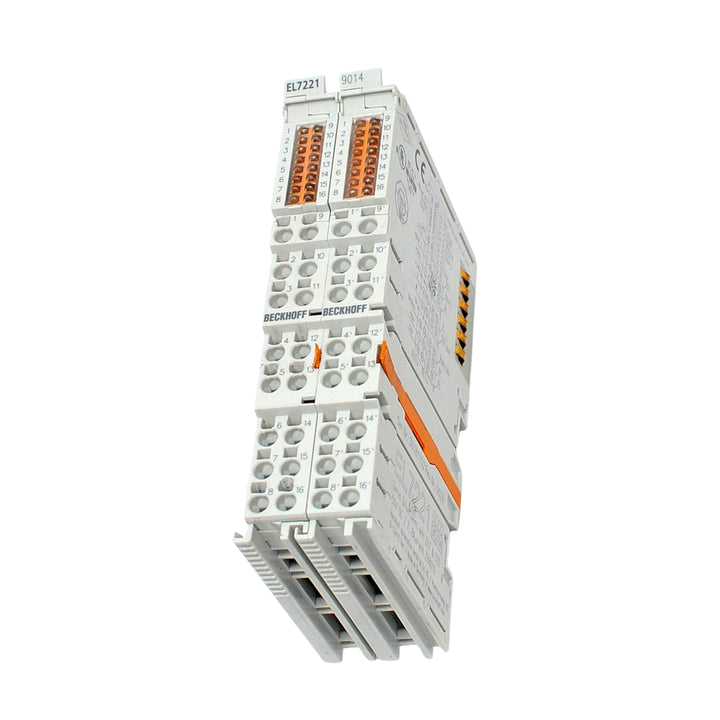 Beckhoff EL7221 EtherCAT terminal with integrated servo drive, 2.8 A, for precise motion control in automation.