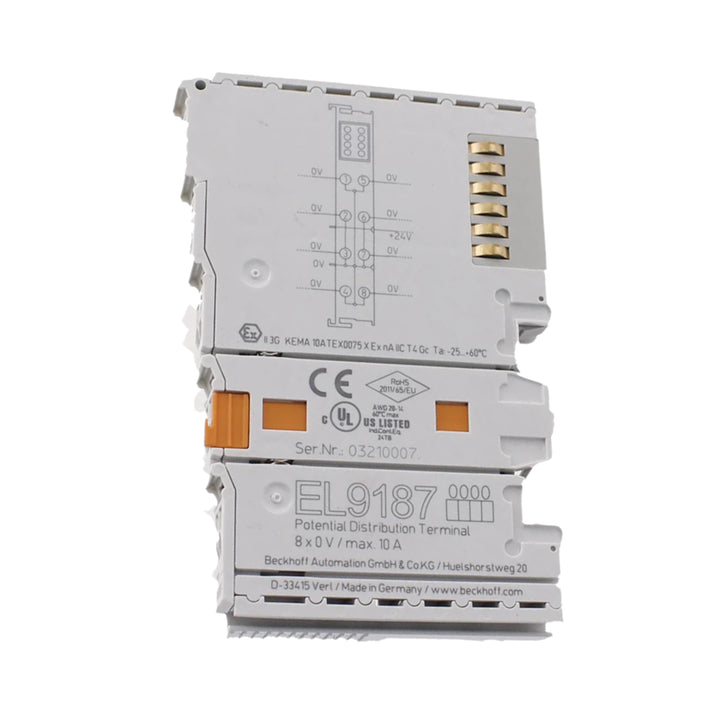 Beckhoff EL9187 potential supply terminal, 8 x 24 V DC power distribution, EtherCAT