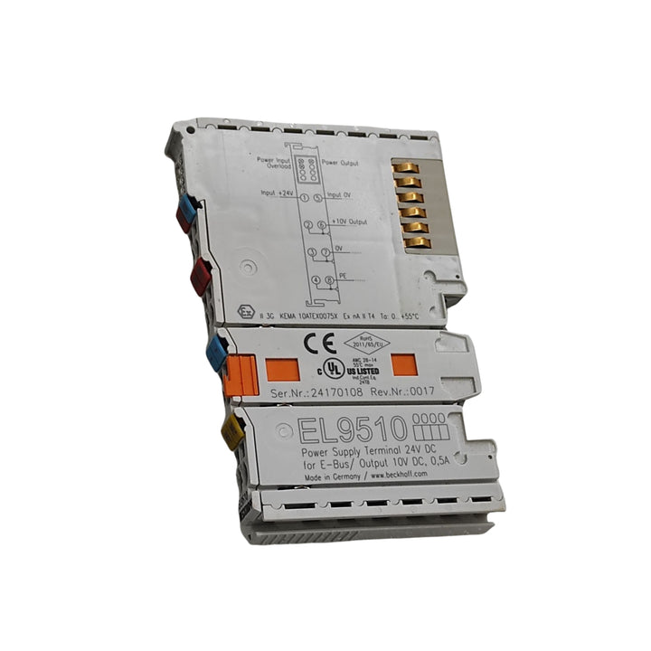 Beckhoff EL9510 power supply terminal, 10 V DC with diagnostics, EtherCAT