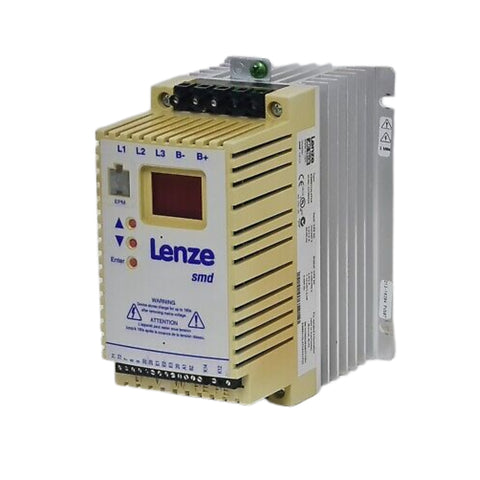 Lenze ESMD112L4TXA frequency inverter, 11 kW, 3-phase 400V, SMD series, compact V/f control for reliable industrial motor performance.