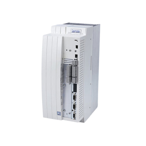 Lenze EVS9324-EPV004 3.0 kW servo drive with 400–480 V AC input, compact design, and pluggable connections for industrial motor control.