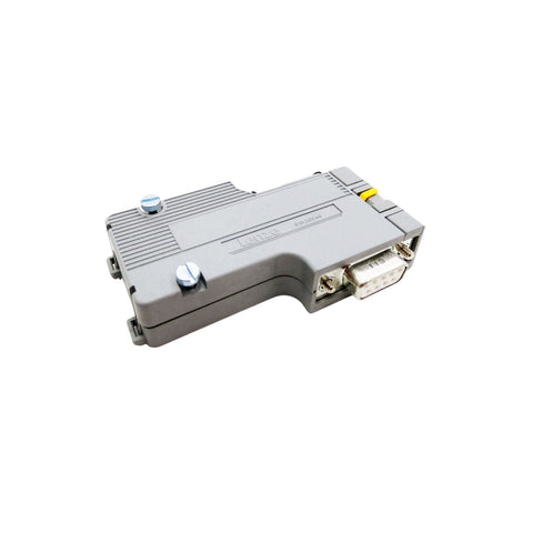 Lenze EWZ0046 CAN bus connector, 9-pin Sub-D with integrated termination, for 8200, 8400, and 9400 series drive communication.