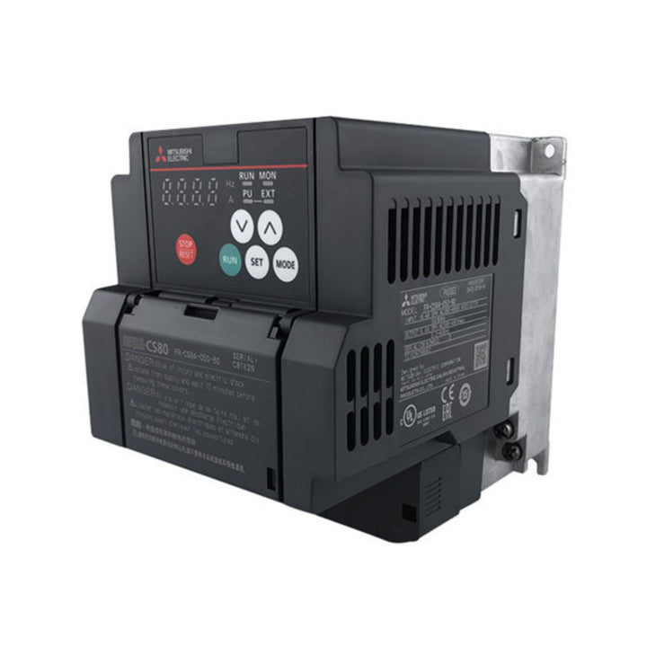 Mitsubishi FR-CS82S-070-60 inverter, 7.5 kW, 200–240 V, FR-CS80 series compact VFD