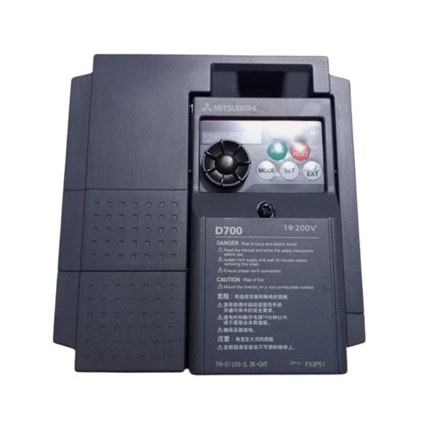 Mitsubishi FR-D720S-2.2K-CHT frequency inverter, 2.2 kW, 220 V, D700 series, compact VFD