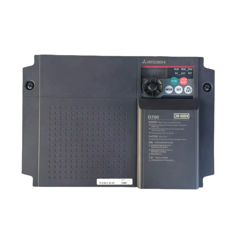 Mitsubishi FR-D740-5.5K-CHT variable frequency drive, 5.5kW, 400V, 3-phase, with brake transistor, D700 series