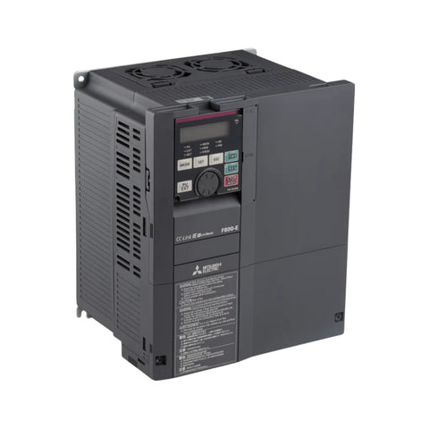 Mitsubishi FR-F840-00250-E2-60 VFD, 25 HP, 480 V 3-phase, IP20, sensorless vector, USB &amp; RS‑485, FR‑F840 series