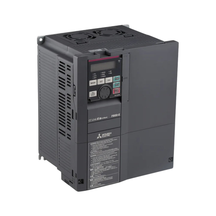 Mitsubishi FR-F840-00250-E2-60 VFD, 25 HP, 480 V 3-phase, IP20, sensorless vector, USB &amp; RS‑485, FR‑F840 series