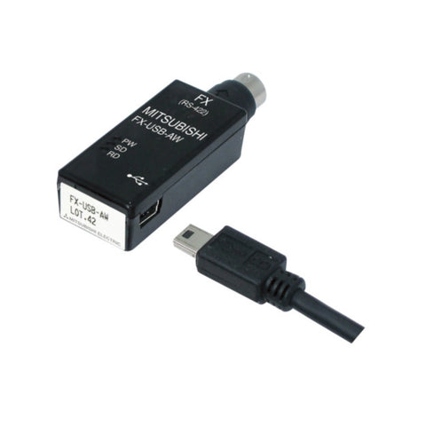 Mitsubishi FX-USB-AW USB to RS-422 cable, 3m, for FX series PLC programming and monitoring