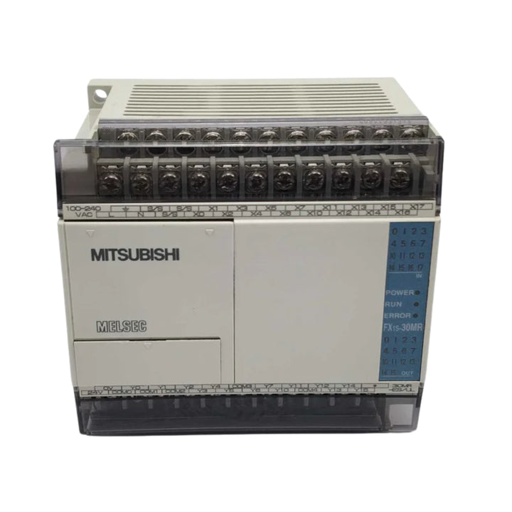 Mitsubishi FX1S-30MR-ES/UL PLC, 30 I/O, relay output, 100–240 V AC, FX1S series