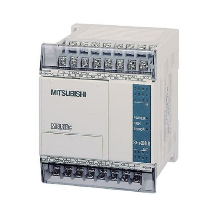 Mitsubishi FX1S‑20MR‑ES/UL PLC, 20 I/O (12 inputs/8 relay outputs), 24–240 V AC/DC, UL‑listed, FX1S series controller