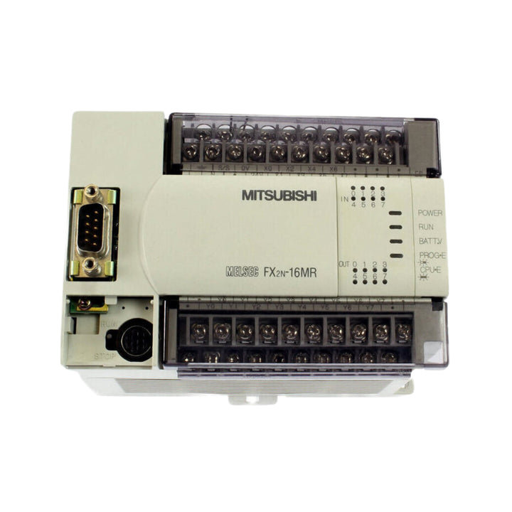 Mitsubishi FX2N-16MR PLC, 16 I/O, relay output, 24 V DC, FX2N series controller