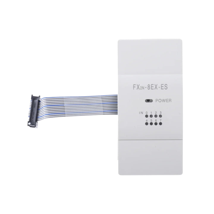 Mitsubishi FX2N-8EX-ES/UL digital input module, 8-point 24V DC sink/source inputs, compact design for efficient I/O expansion.