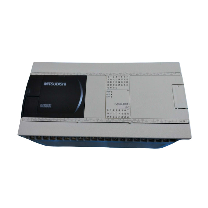 Mitsubishi FX3GA-60MR-CM PLC, 60 I/O, 100–240 VAC, with relay outputs for compact control panels