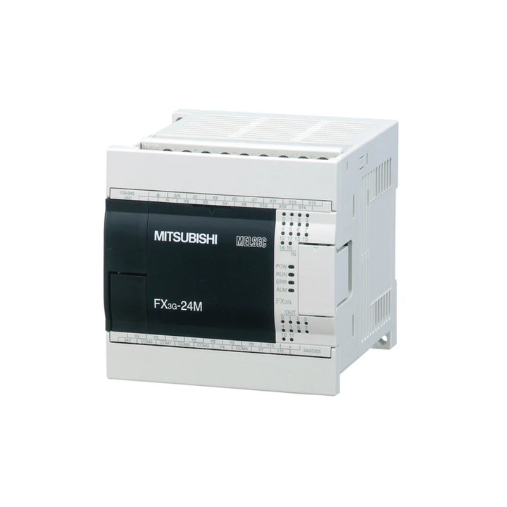 Mitsubishi FX3G‑24MR‑DS PLC, 24 I/O, relay output, 24 V DC, FX3G series