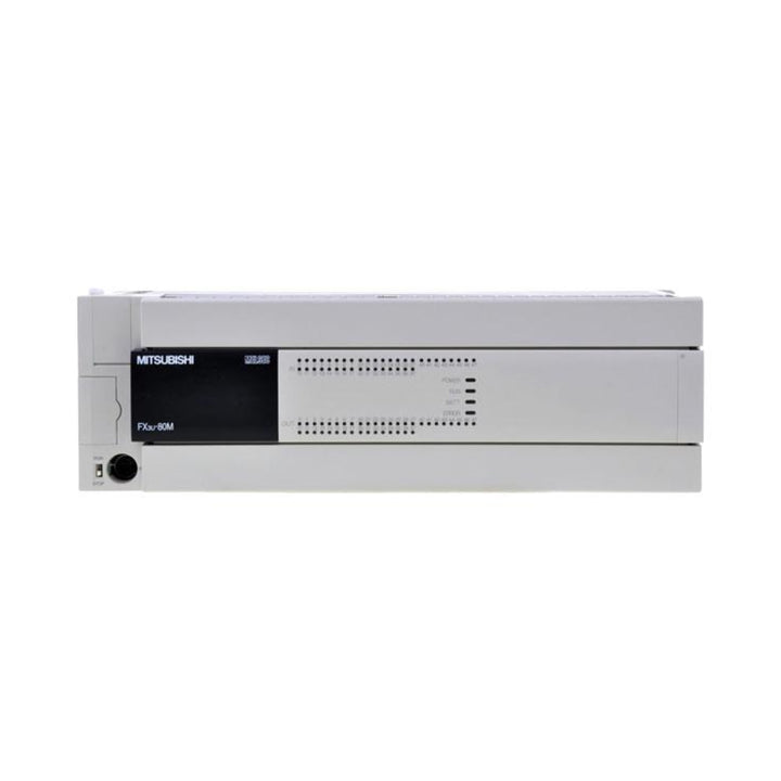 Mitsubishi FX3U-128MR/ES-A PLC, 128 I/O, 100–240V AC, relay outputs, expandable FX3U Series controller.