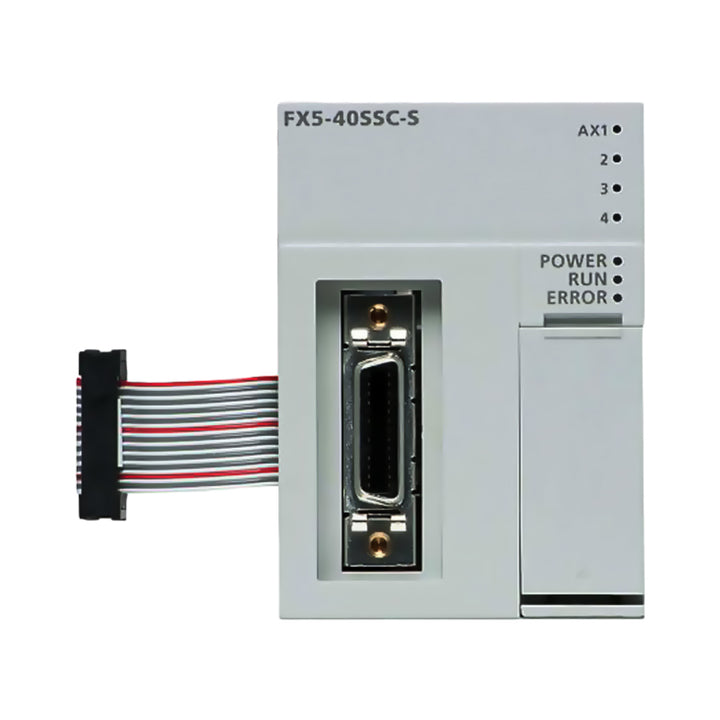 Mitsubishi FX5-40SSC-S Simple Motion Module, 4-axis control, SSCNET III/H compatible, supports interpolation, cam, and mark detection.