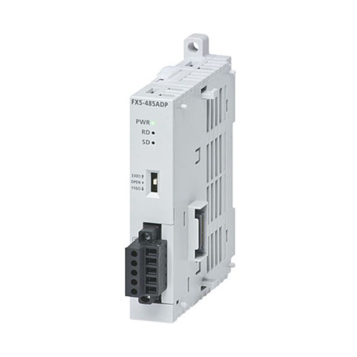 Mitsubishi FX5‑485ADP RS‑485 adapter for FX5 PLC, serial communication module for Modbus RTU