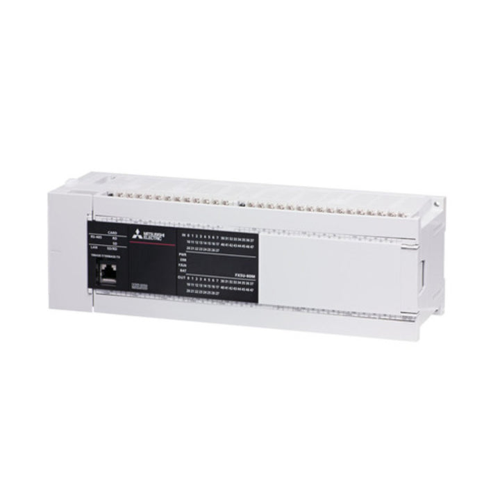 Mitsubishi FX5U-80MT-ES PLC, 80 I/O, transistor sink output, 100–240 V AC, FX5U series controller