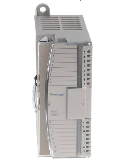 1762-OW16 Allen Bradley compact digital output module with 16 relay-type channels, designed for use with the MicroLogix 1200 PLC system in industrial automation.