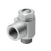 Festo GRLA-1/4-B flow control valve, G 1/4 thread, one-way metered exhaust, part no. 151172, GTIN 4052568010560.