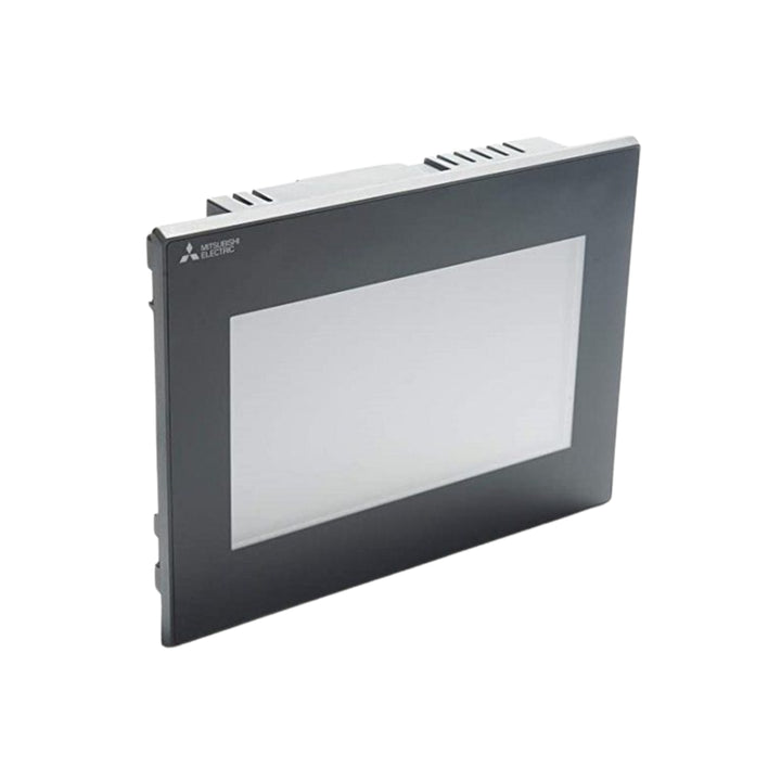 Mitsubishi GS2107-WTBD HMI panel, 7" TFT LCD, 800×480 resolution, 24V DC, IP65 front, Ethernet, RS-232/422/485, USB, SD card slot.