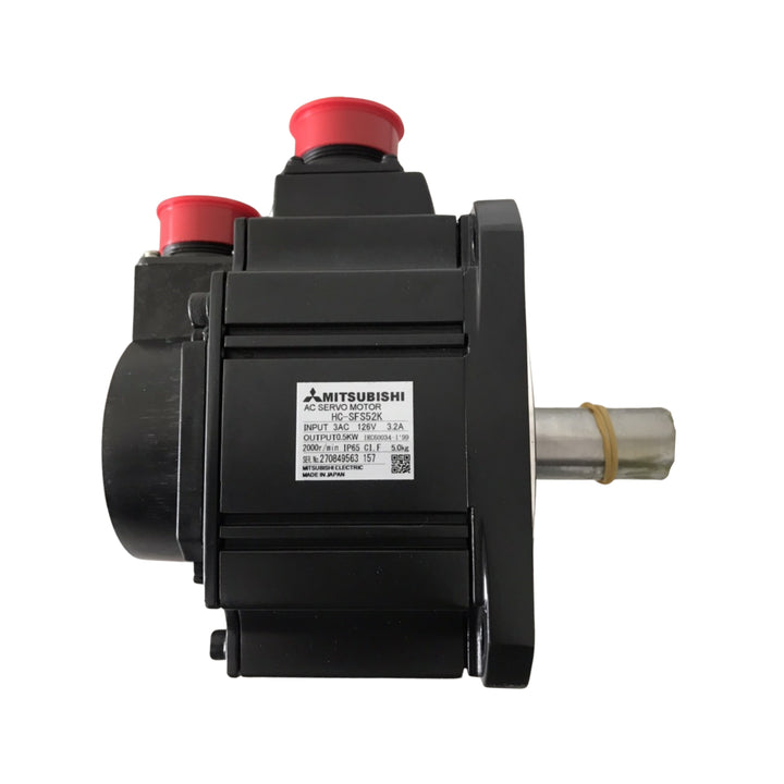 Mitsubishi HC-SFS52K servo motor, 500 W, 200 V, 3000 rpm, keyed shaft, HC-SFS series