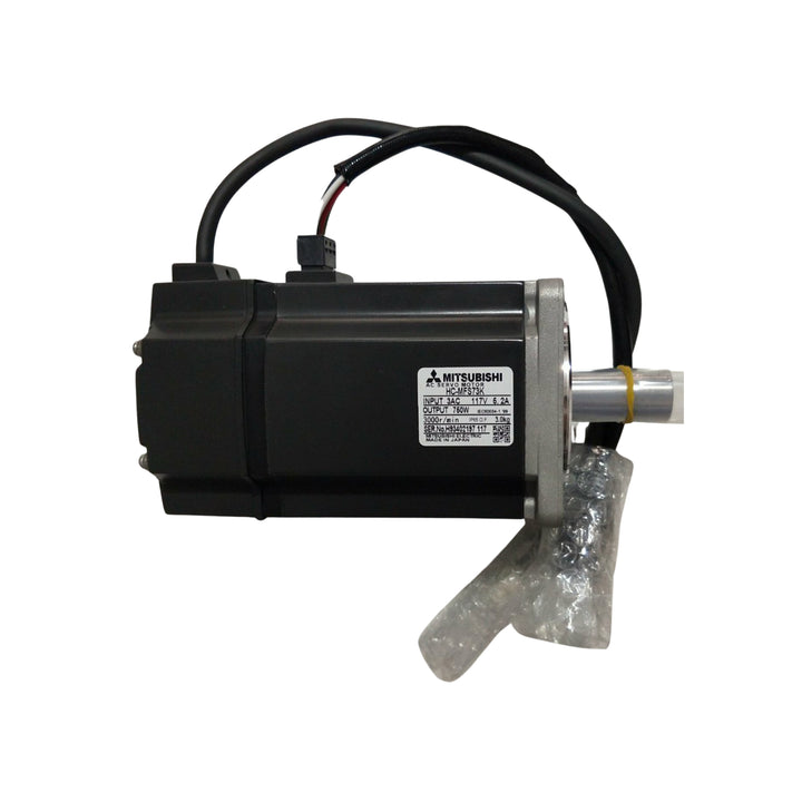 Mitsubishi HC‑MFS73K servo motor, 750 W, 3000 RPM, 200 V, medium‑inertia, incremental encoder