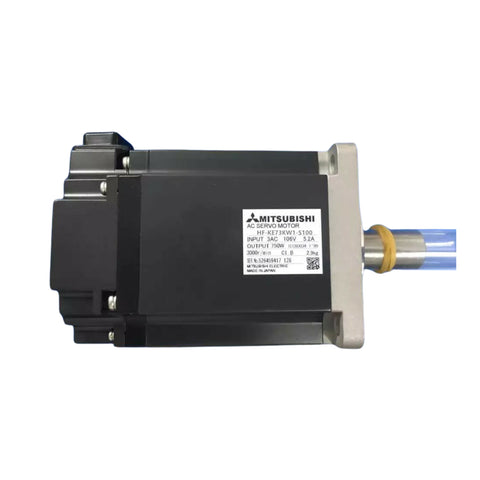 Mitsubishi HF-KE73KW1-S100 servo motor, 750W, 3000 RPM, keyed shaft, incremental encoder, 200V class