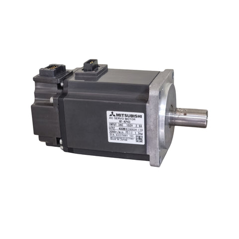 Mitsubishi HF-KP43 servo motor, 400 W, 3000 rpm, keyed shaft, incremental encoder