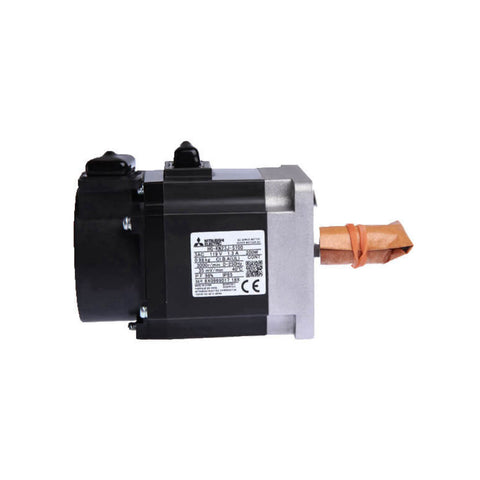 Mitsubishi HG-KN23J-S100 0.2 kW servo motor with oil-sealed shaft and encoder for compact motion control.