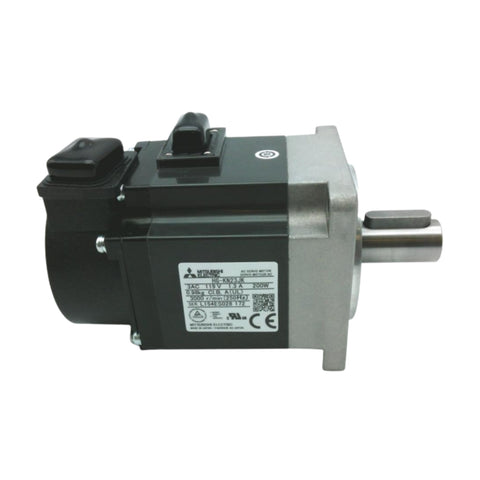 Mitsubishi HG-KN23JK servo motor, 200 W, 3000 RPM, 200 V, with incremental encoder, compact IP65 design