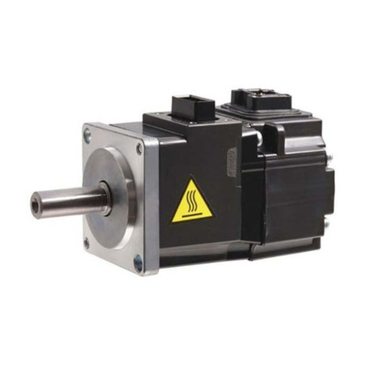 Mitsubishi HG-KR13B servo motor, 100W, 3000 RPM, with brake, compact design for precision automation systems.