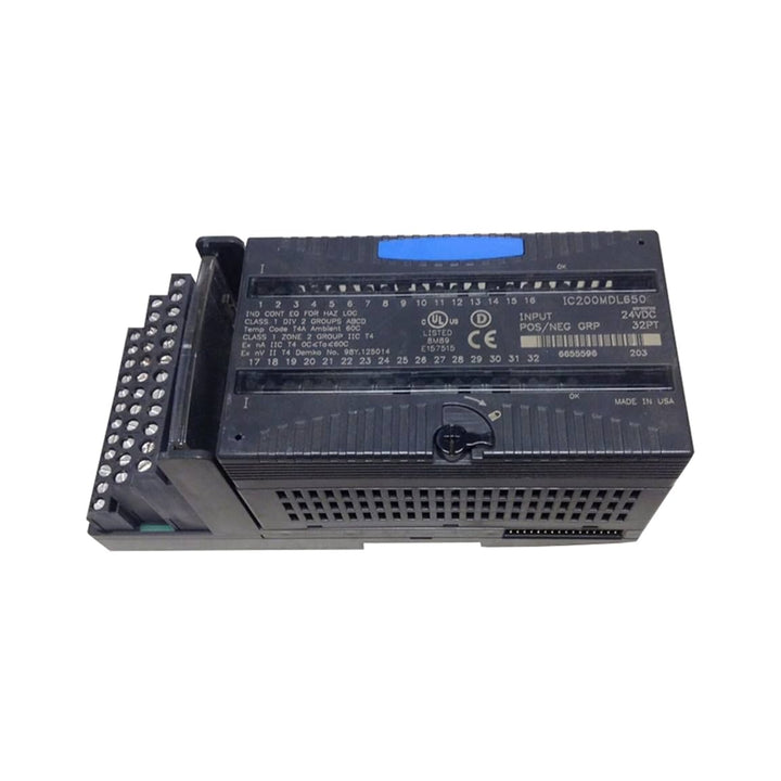 GE IC200MDL650 VersaMax 32-point 24VDC input module, sourcing type, positive logic