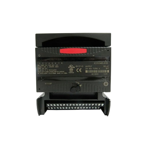 GE IC200MDL930 VersaMax input module, 8-point, 24VDC sinking, positive logic, with LED indicators.