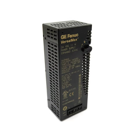 GE IC200PWR002 VersaMax power supply module, 120/240VAC input, 30W, powers CPU and I/O modules