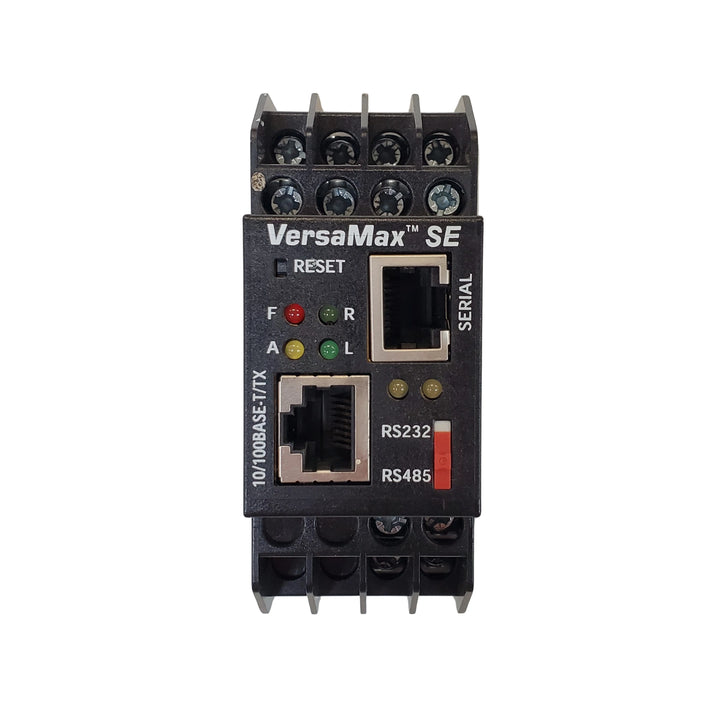 GE IC200SET001 VersaMax serial expansion module with RS-232/RS-485 port for CPU communication