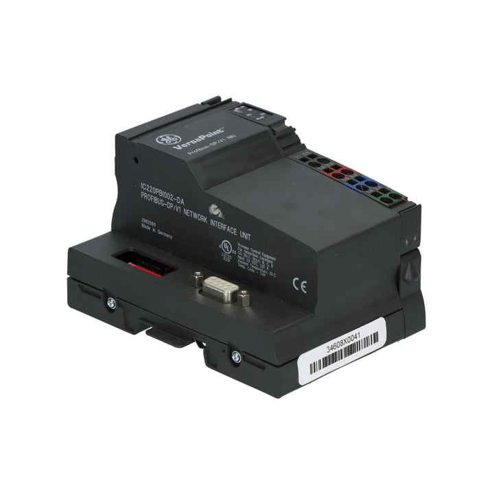 GE IC220MDD842 I/O module with 8 DC inputs and 6 sourcing transistor outputs, 24VDC, DIN rail mount