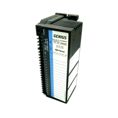 GE IC660BBD021 sink input block, 16 circuits, 24 VDC, field-mountable, Genius I/O, used in distributed control for industrial automation.