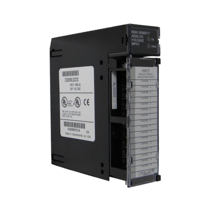 GE IC693ALG222 analog output module, 2 channels, 4–20mA current output, 12-bit resolution, isolated, for Series 90-30 PLCs.