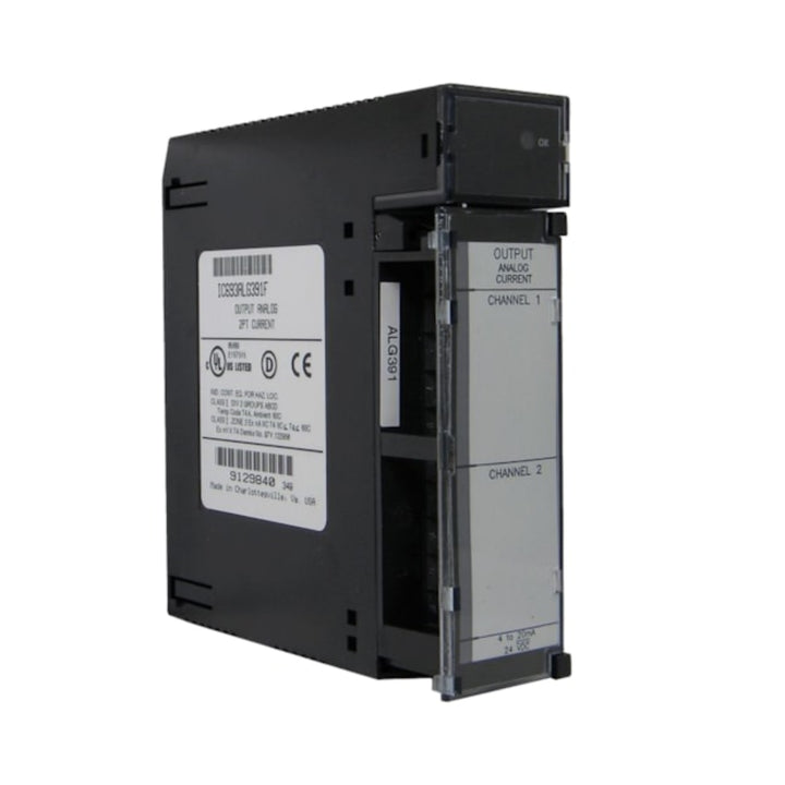 GE IC693ALG391 4-channel analog input module, 0–10VDC, 12-bit resolution, for Series 90-30 PLC systems.
