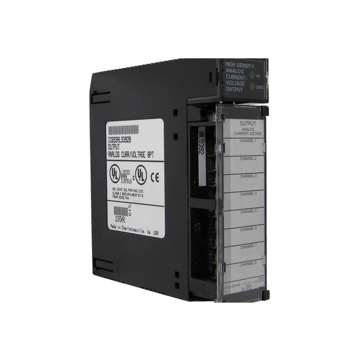GE IC693ALG392 analog input module, 4 channels, ±10VDC input, 12-bit resolution, isolated channels for Series 90-30 PLCs.