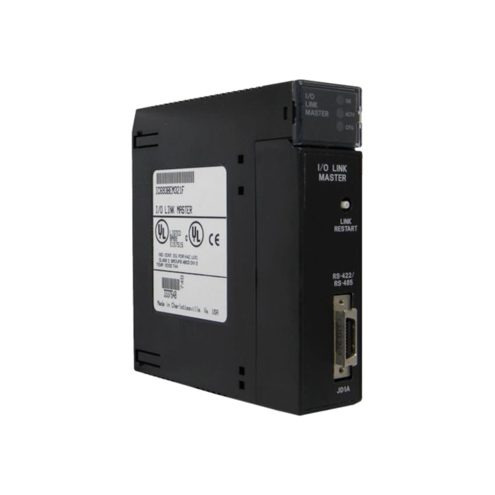 GE IC693BEM321 enhanced Genius Bus Controller for Series 90-30 PLCs, RS-485 interface, supports up to 128 I/O devices.