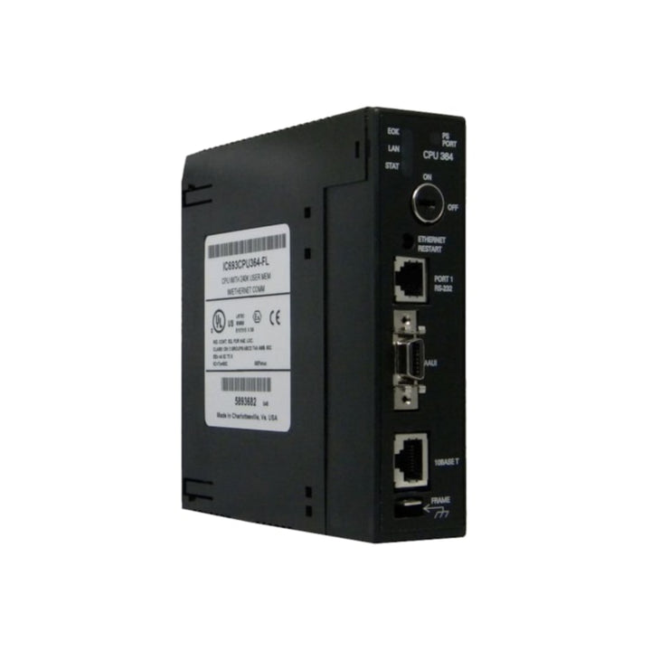 GE IC693CPU364 Series 90-30 CPU module, 240KB memory, built-in Ethernet &amp; RS-232, floating point, real-time clock.