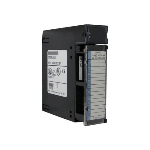 GE IC693MDL241 8-point 24VDC sourcing output module for Series 90-30, positive logic, with LED indicators and overload protection.